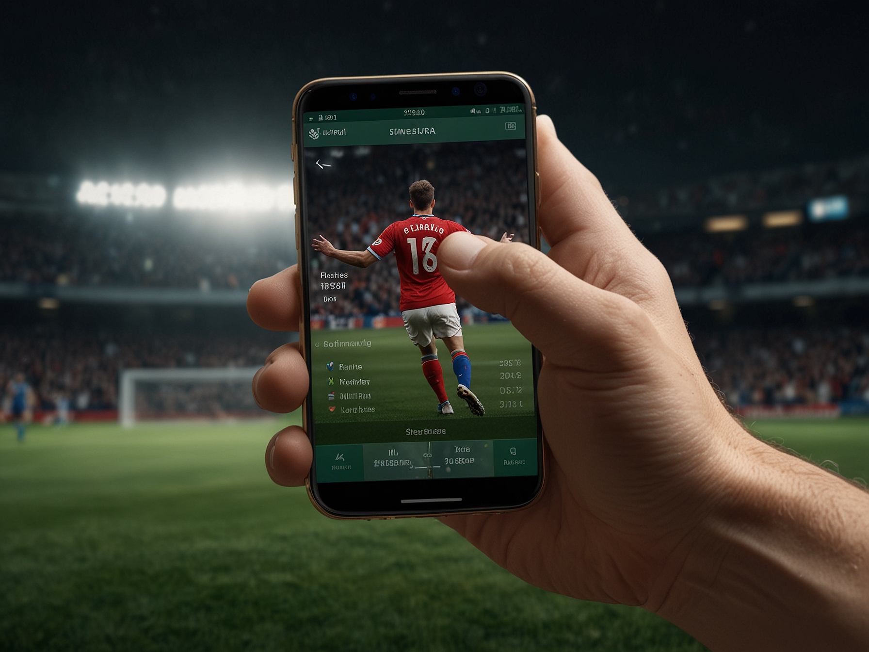 Giocatore che celebra una vittoria con smartphone Fezbet